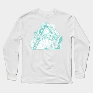 Mint floral tattoo Long Sleeve T-Shirt